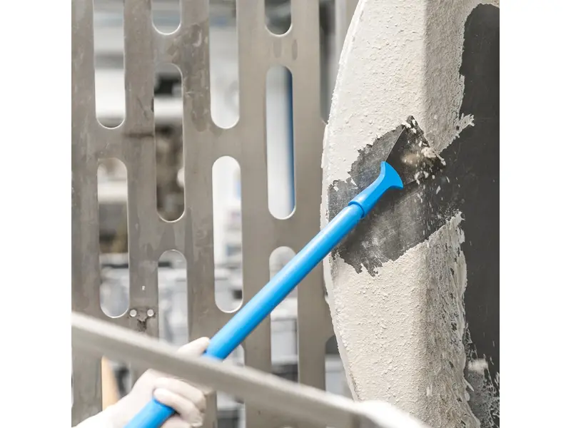 Grattoir Vikan 40113 pour montage sur manche, lame en acier inoxydable 100 mm, bleu
